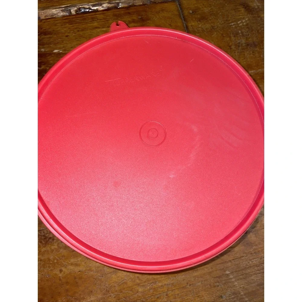 TUPPERWARE Jel-Ring Salad Dessert Punch Bowl Ice Mold Ring Red